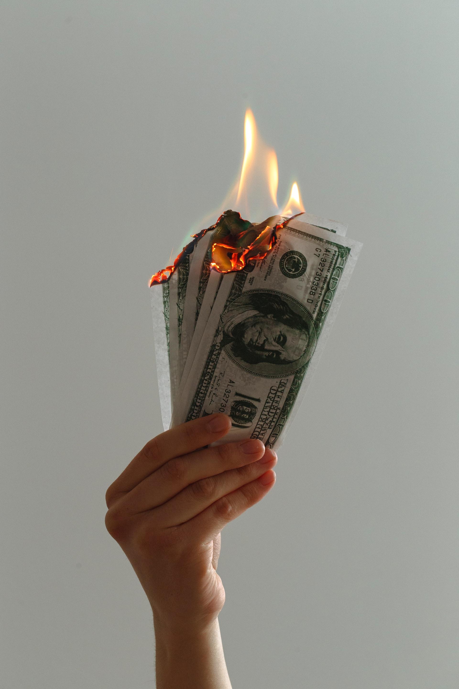 inflation burning dollar