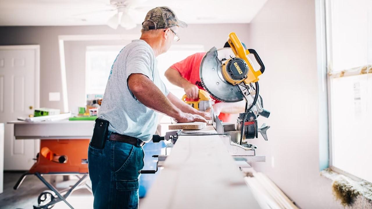 Men working on home improvements