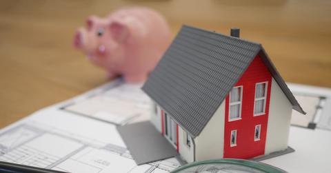 White and red wooden house