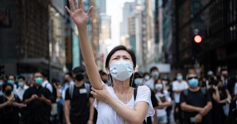People protesting in China