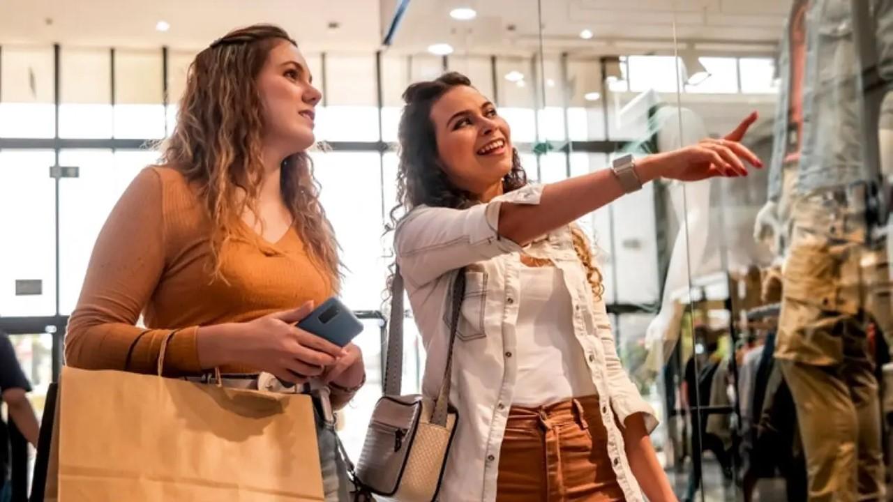 Women shopping for clothes