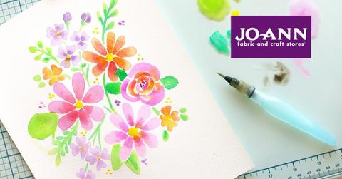 Art project and Joann Fabrics logo