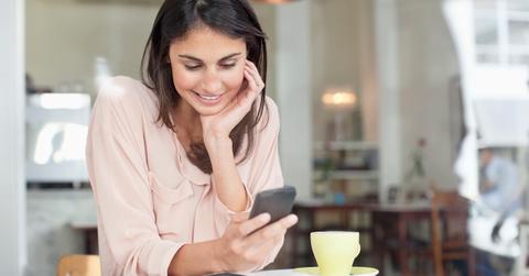 A person using a cell phone