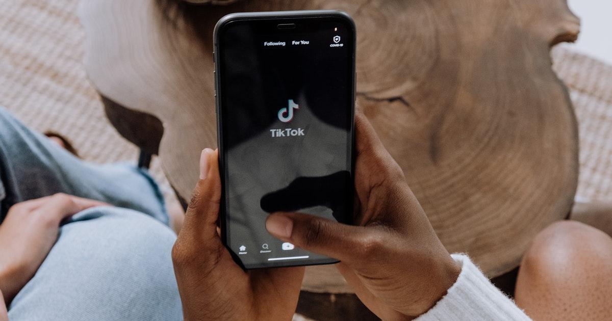TikTok app on smartphone