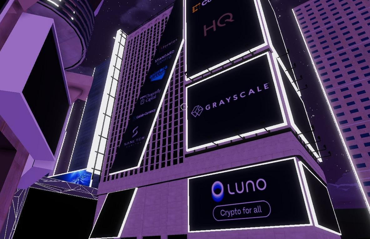 Luno logo on a building in Cape Town