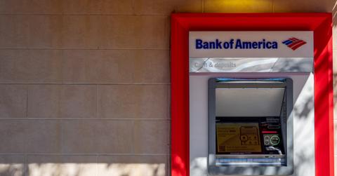 A Bank of America ATM