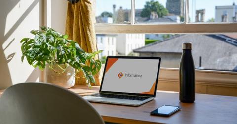 Informatica logo displayed on a laptop