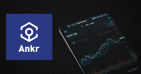 Crypto price chart, ANKR logo