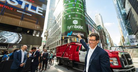 Symbotic CEO Rick Cohen in front of Nasdaq