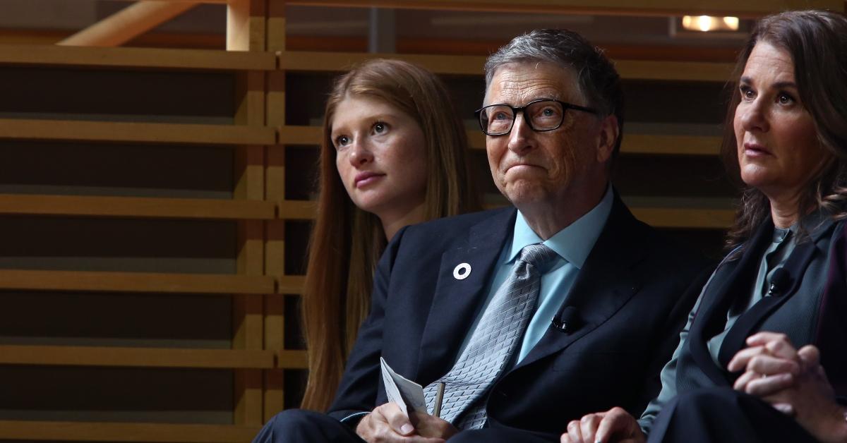 Jennifer Gates (left) with her parents, Bill and Melinda Gates. 