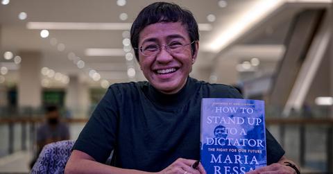 Maria Ressa at a book signing in December 2022