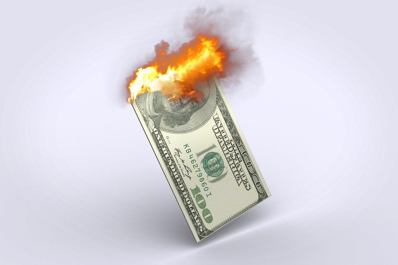 U.S. dollar burning