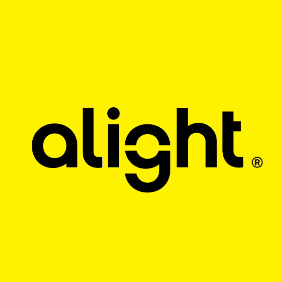 Alight logo on yellow background