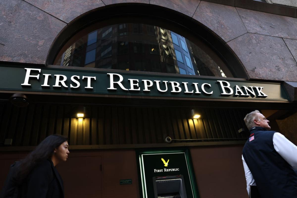 A First Republic Bank sign in San Francisco in 2023