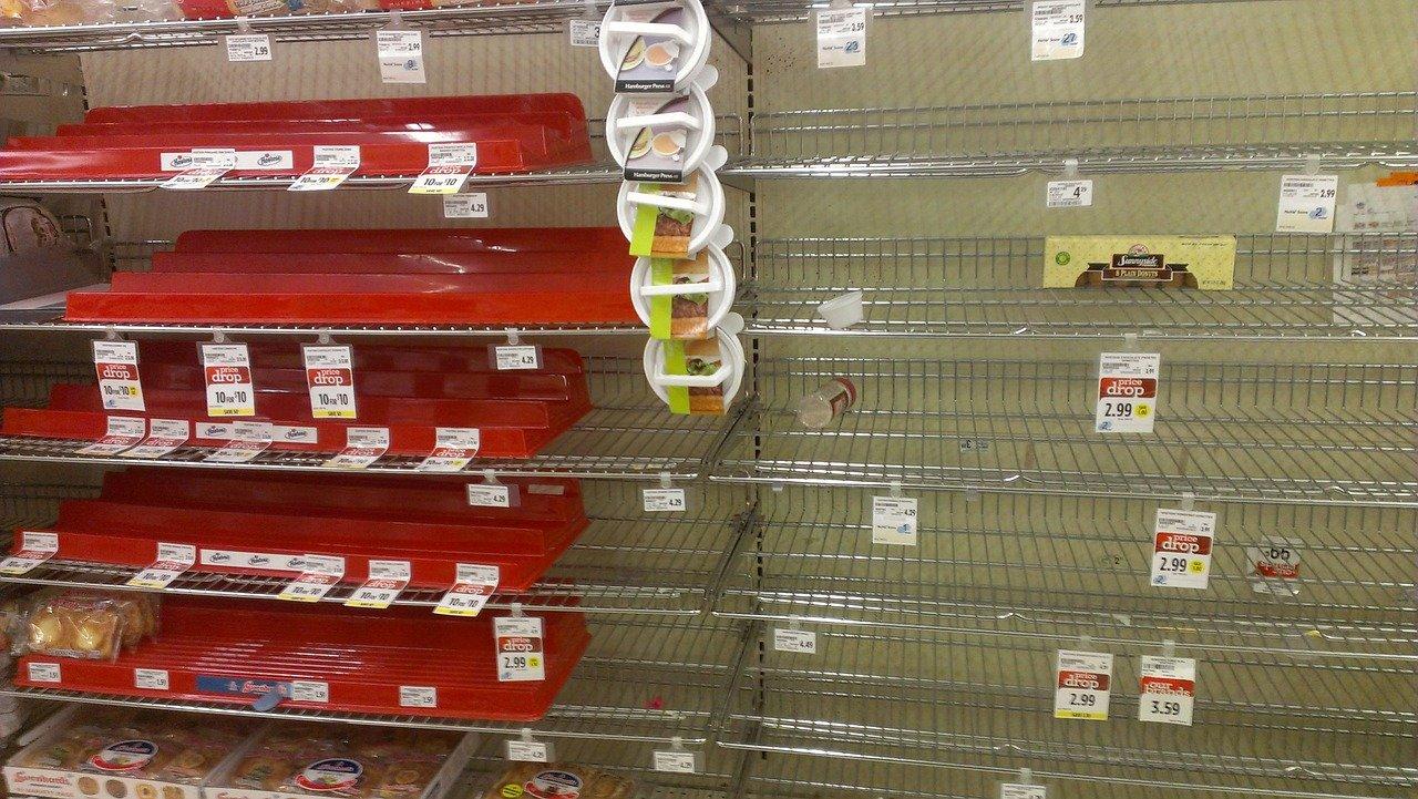 supermarket empty shelves