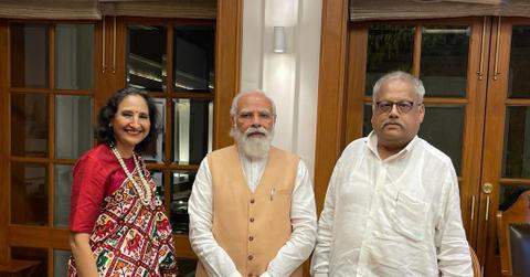 Rakesh Jhunjhunwala with Indian PM Narendra Modi