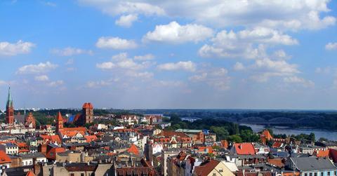 Aerial view of houses