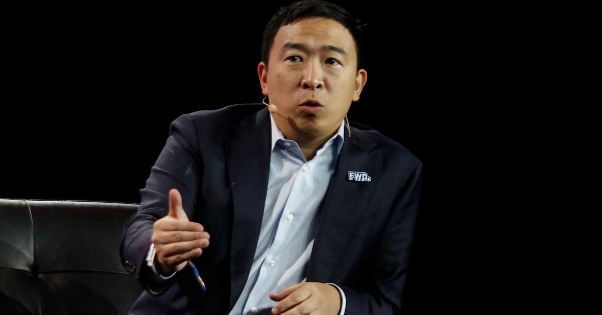 Businessman and political hopeful Andrew Yang, founder of the Forward political party.