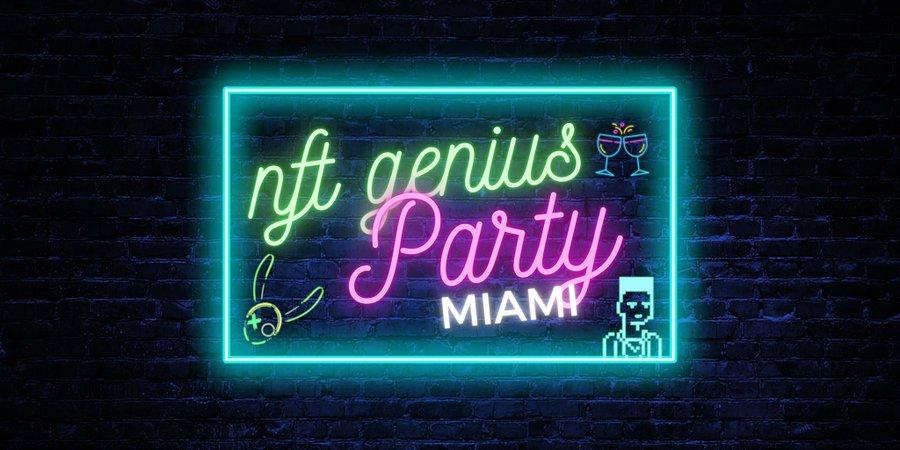 Poster of NFT Genius's Miami Party