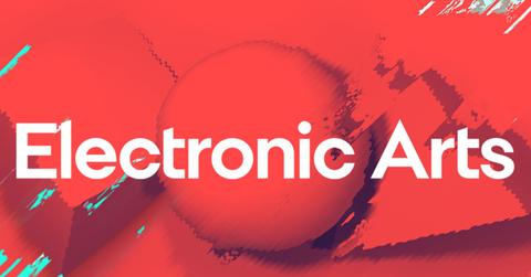 Electronic Arts over red background