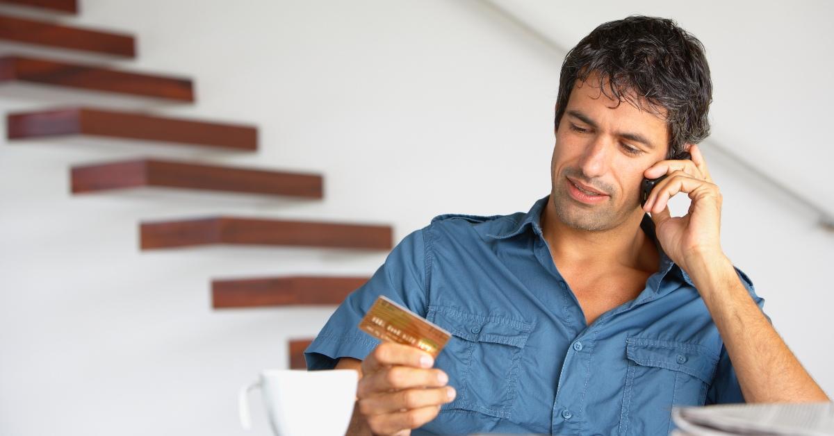 A man requesting a credit limit increase