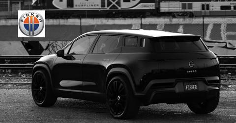 Fisker Ocean SUV and logo