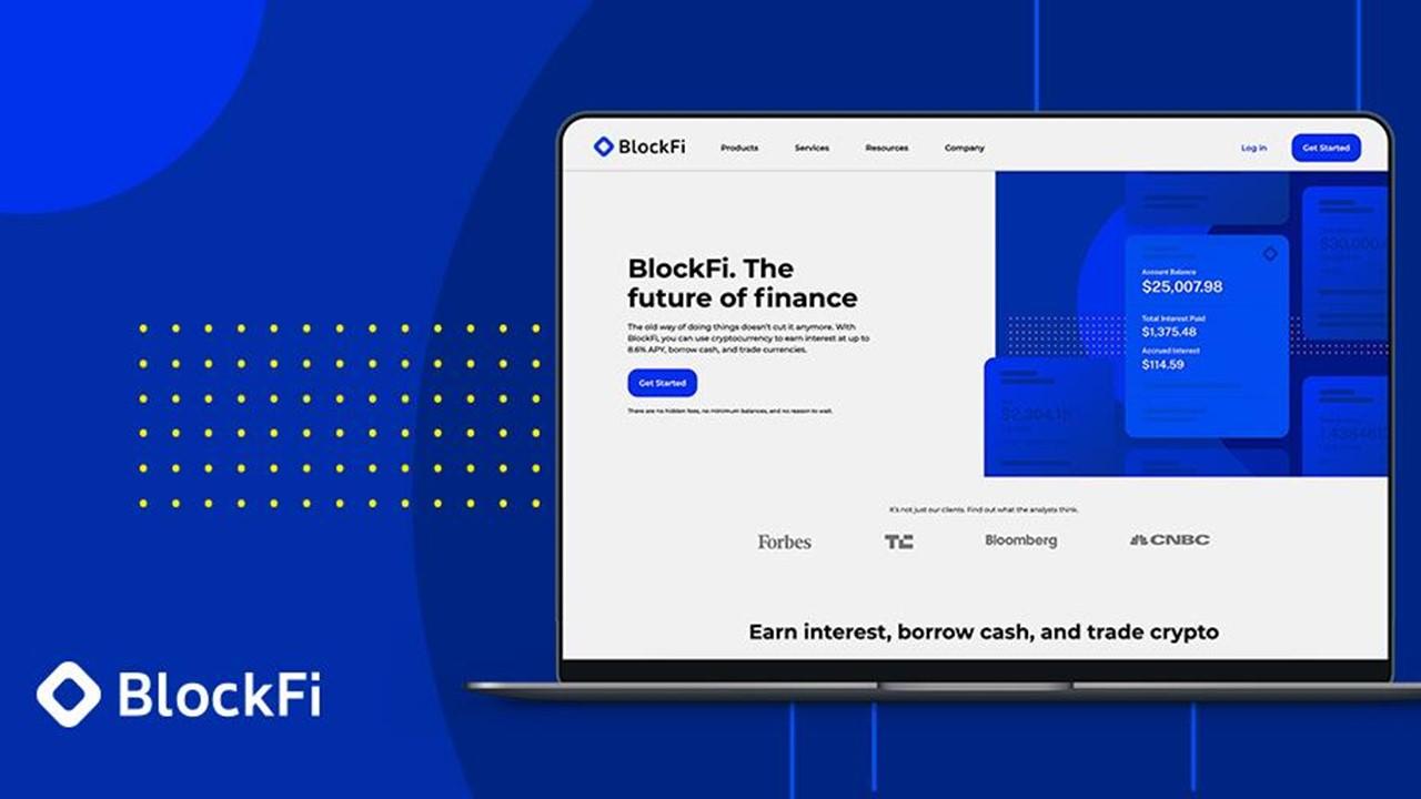 BlockFi on a laptop