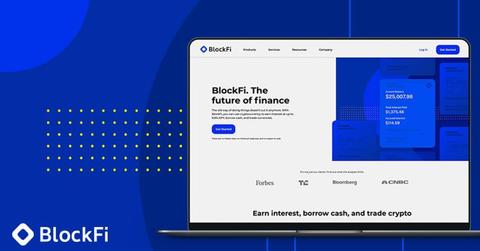 BlockFi on a laptop