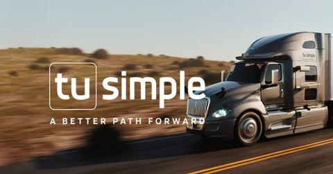 TuSimple truck and logo