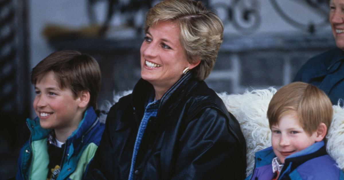 Princess Diana with Prince William and Prince Harry