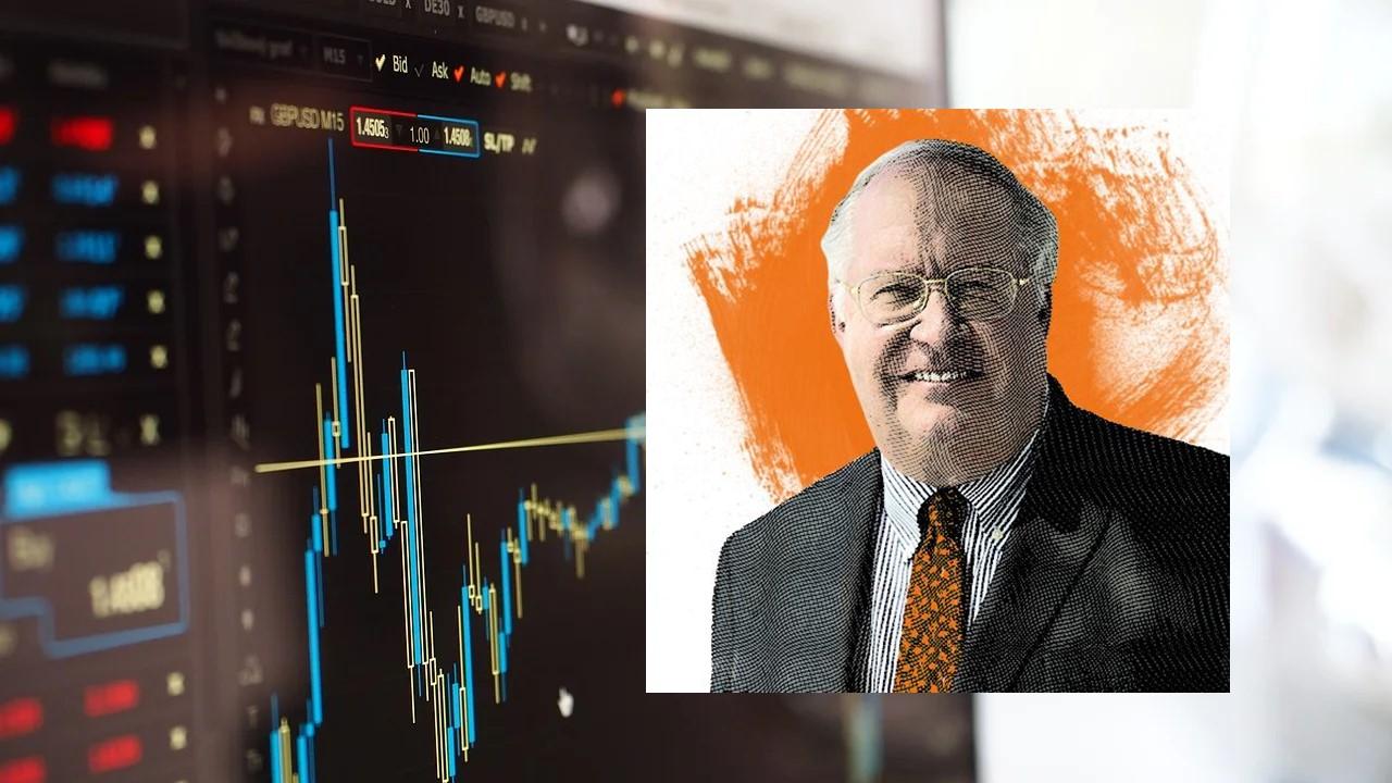 Stock data on a computer screen and Bill Miller 