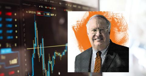 Stock data on a computer screen and Bill Miller