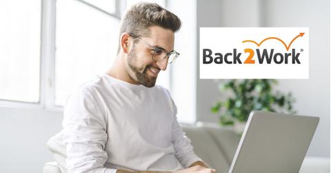 Person working on a laptop