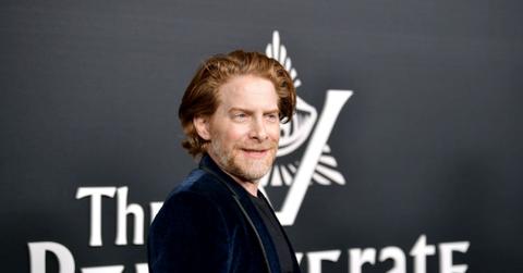 Seth Green on the red carper in a velvet suit