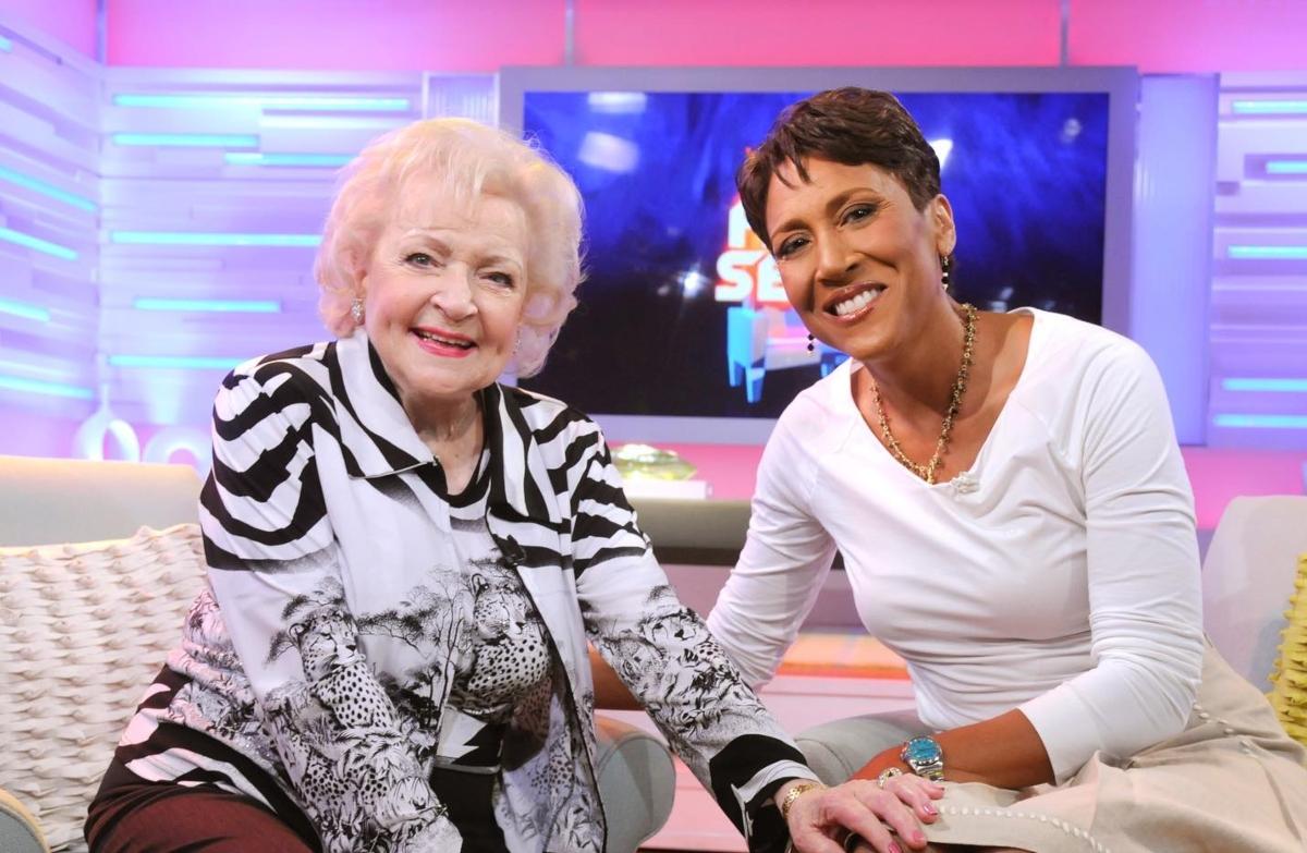 Roberts with Betty White