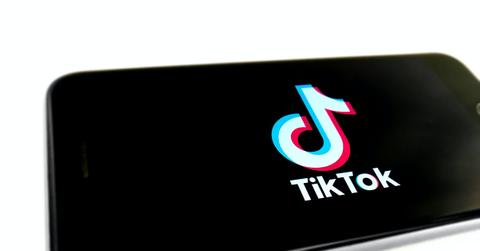 Smartphone displaying TikTok logo