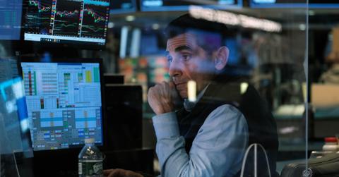 Trader looking at stock quotes