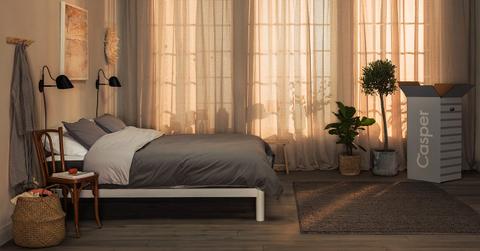 Casper sleep mattress staged bedroom