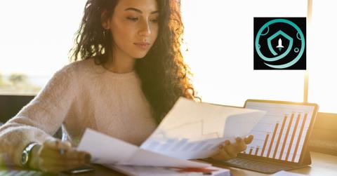 Woman reviewing documents