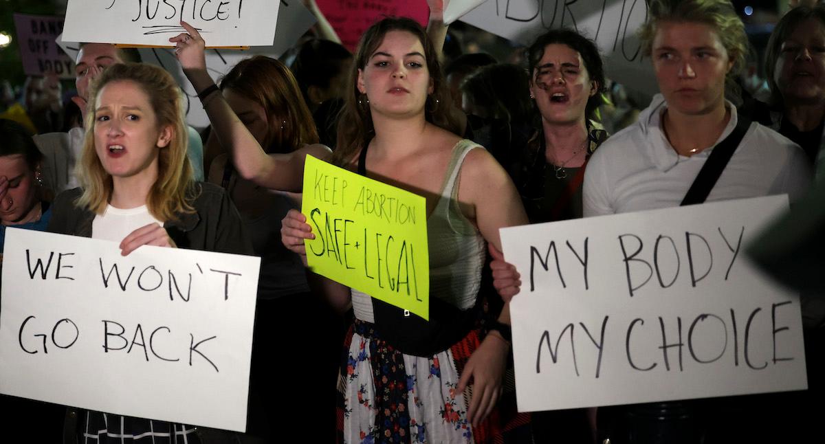 pro choice protesters