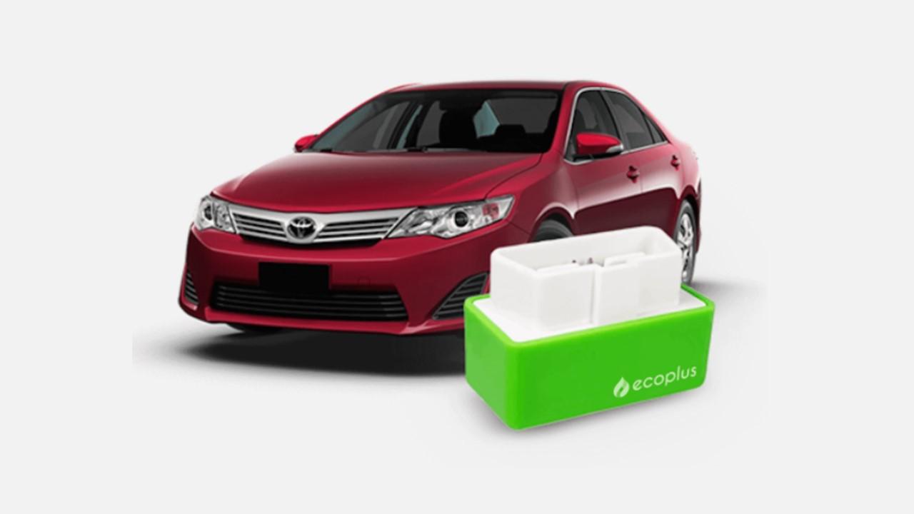 A car and an EcoPlus fuel saver