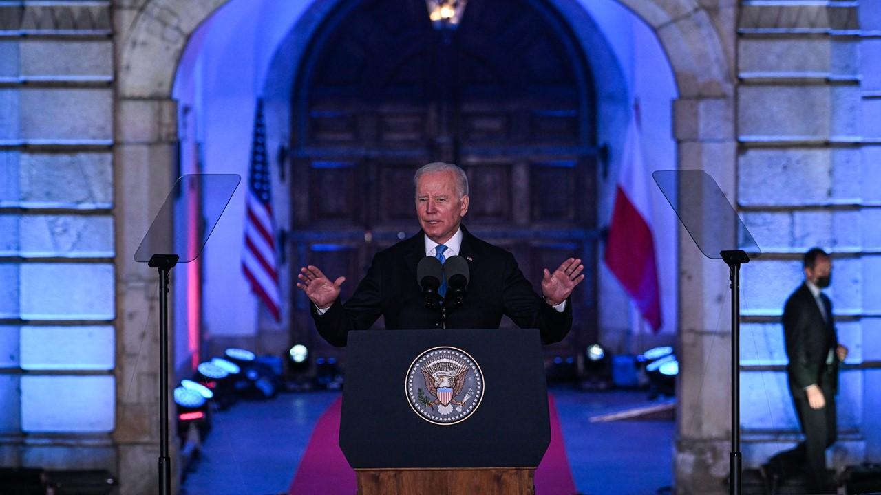 President Biden speaking in Poland 