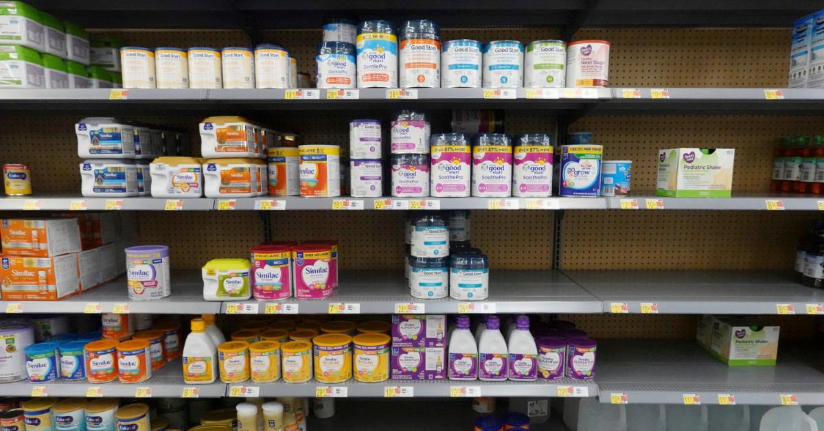 Baby formula shelves