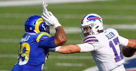 NFL football players during game