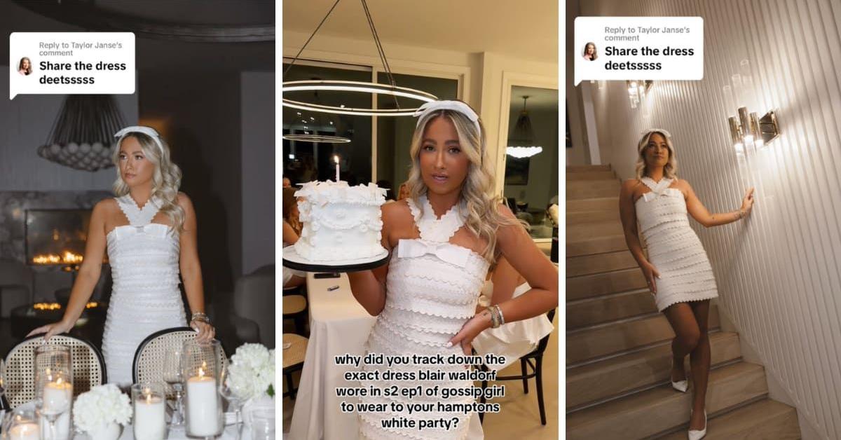 Woman Wears Iconic Dress From 'Gossip Girl' at her Hamptons Birthday Bash;  Here's how Much it Cost