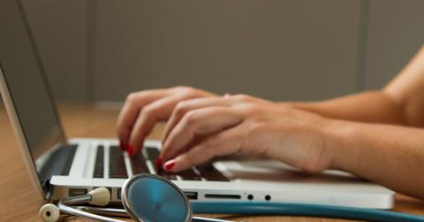 Stethoscope and Laptop Computer