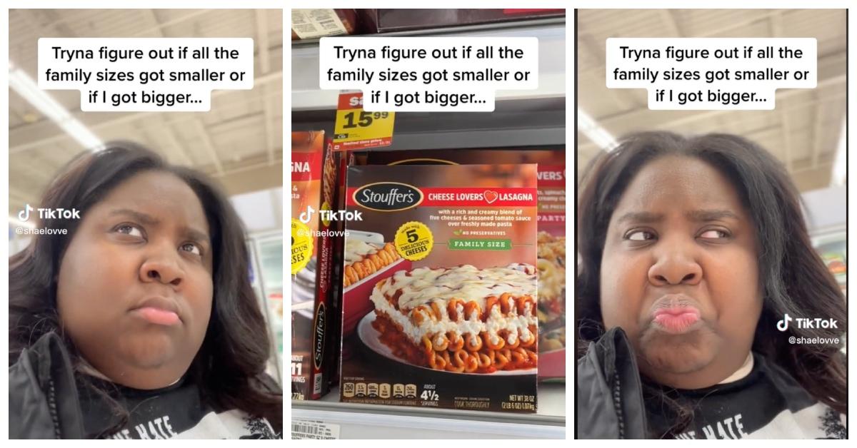 Getting Smaller TikToker Takes Notice to Smaller Stouffer's Family Meals