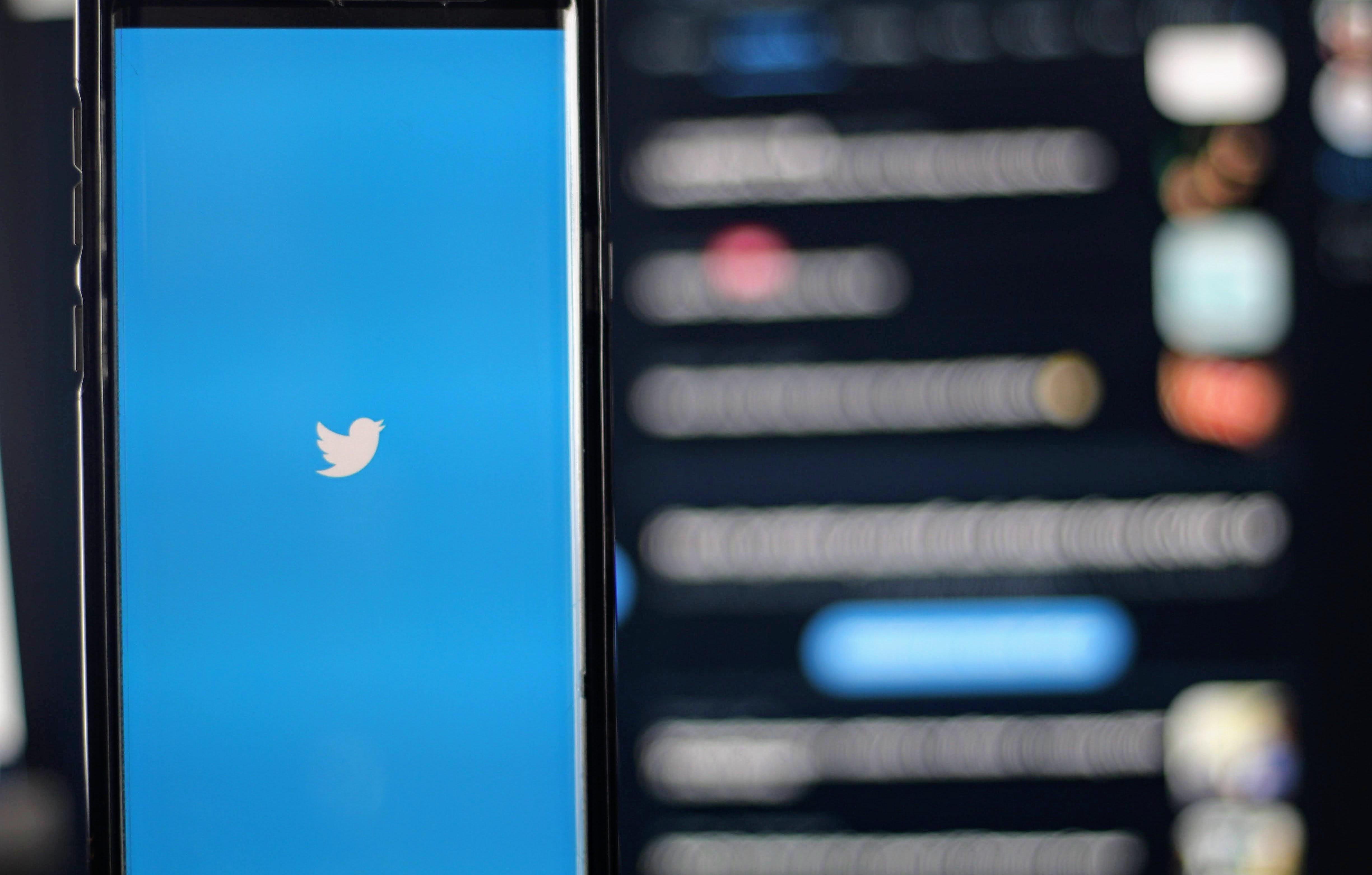 Twitter screen on smartphone