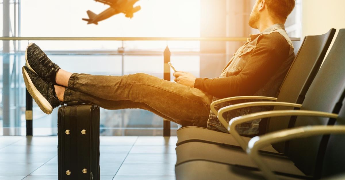 Man sitting in an airport