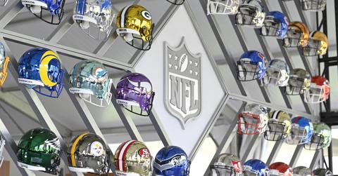 NFL logo and helmets